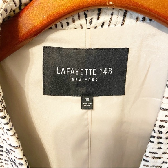 Lafayette 148 | Cream One Button Blazer Size 10 - Picture 2 of 10